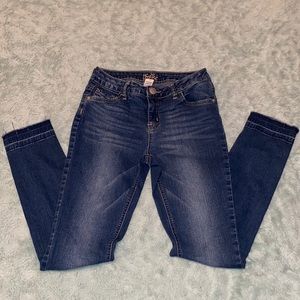 Justice simply low jegging distressed denim